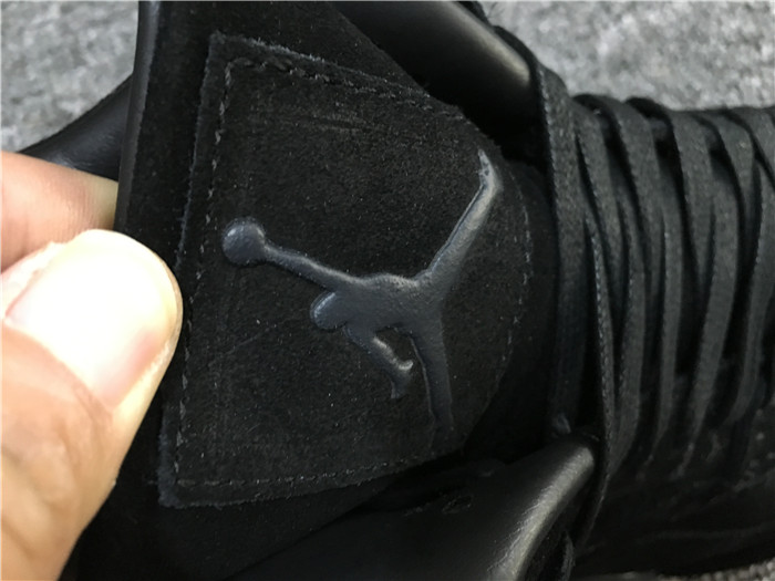 High Quality Kaws X Air Jordan 4 Black Suede Mens Sneakers 87B367330EF9