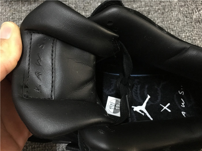 High Quality Kaws X Air Jordan 4 Black Suede Mens Sneakers 87B367330EF9