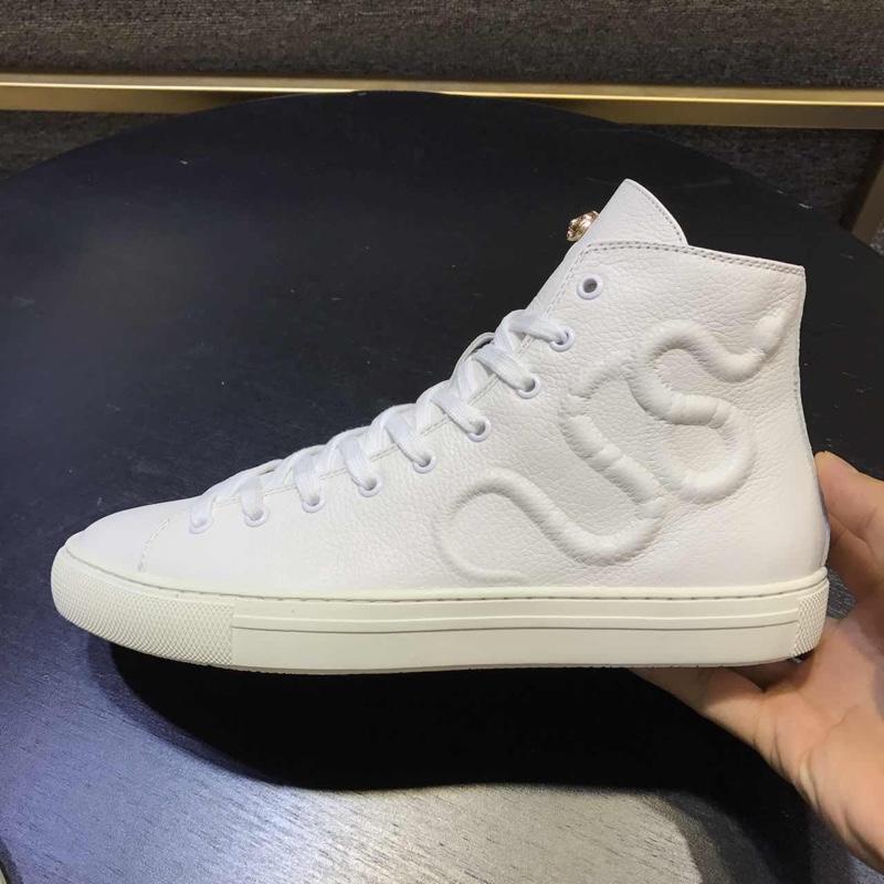 Gucci High Top High Quality Sneaker White and snake markings with white soles MS05020