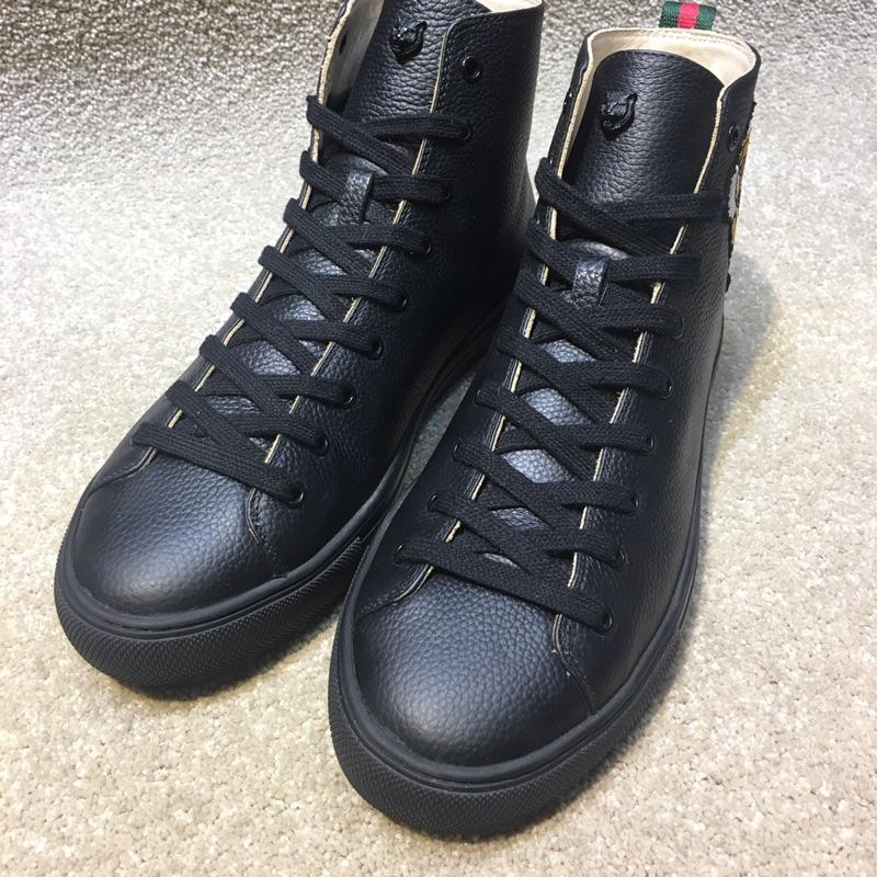 Gucci High Top High Quality Sneaker Black and tiger print with black sole MS05031