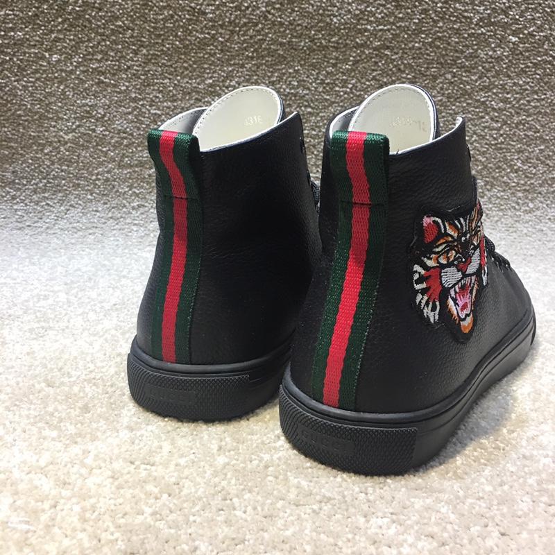 Gucci High Top High Quality Sneaker Black and cat print with black sole MS05032