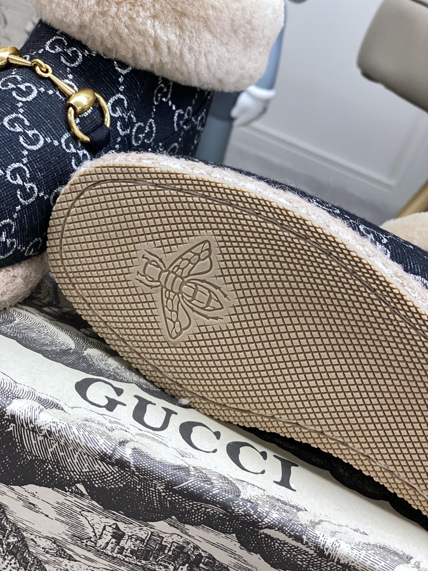 Gucci Boot jacquard espadrille in Red