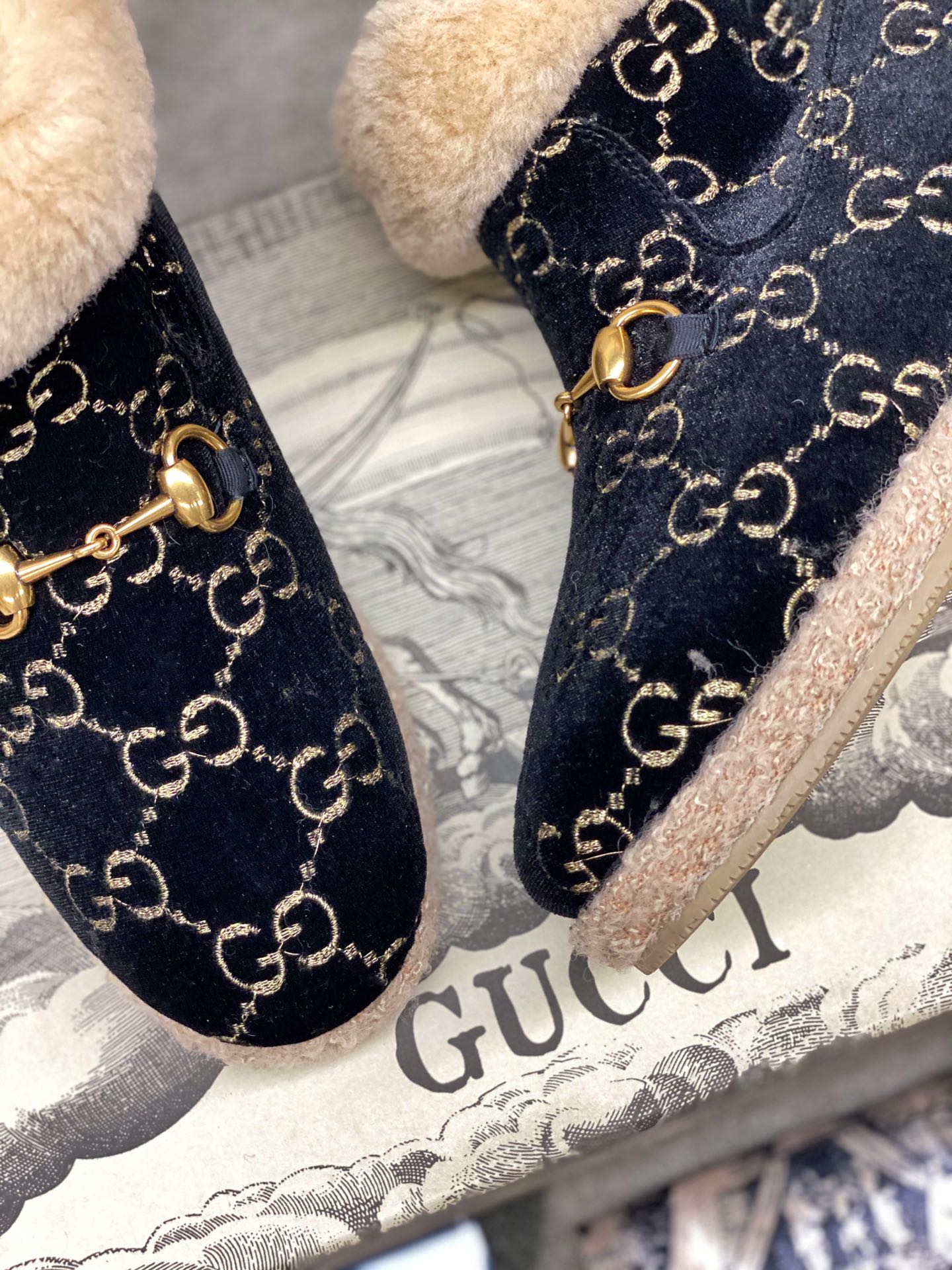 Gucci Boot jacquard espadrille in Black