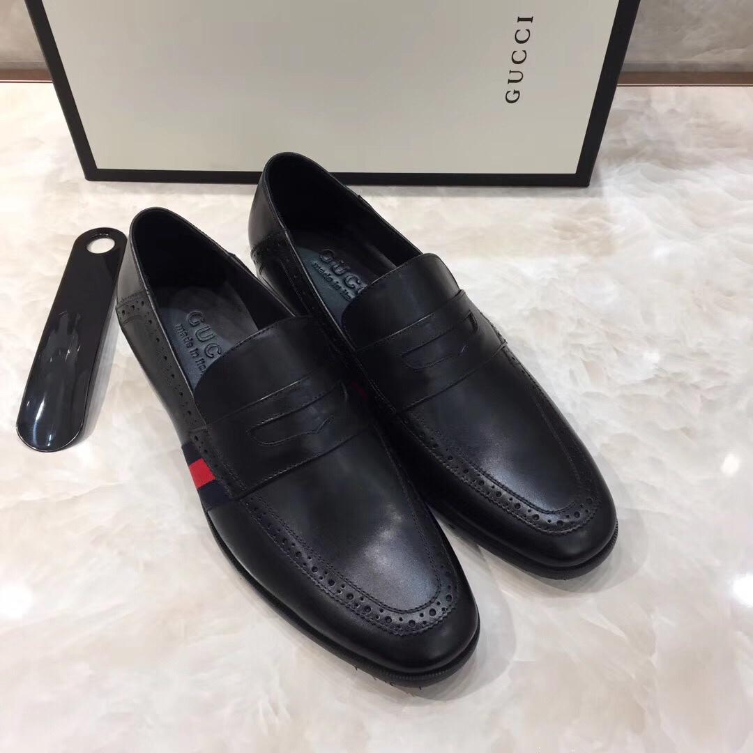 Gucci Black Leather loafer MS07566