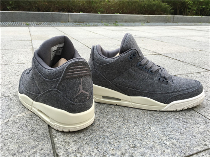 Air Jordan 3 Wool Dark Grey Sneakers 3CF64789144A