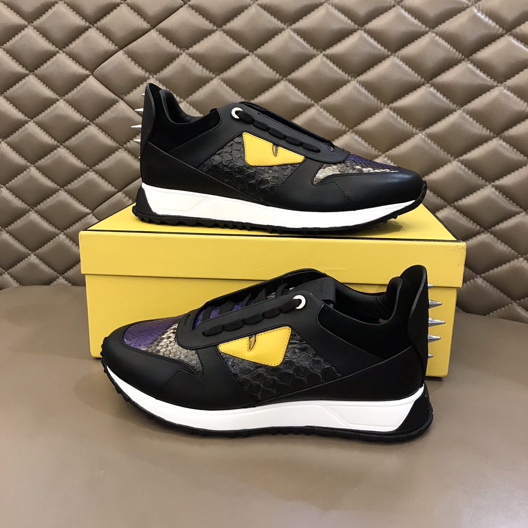Fendi Sneaker Bag Bugs in Black with White Sole