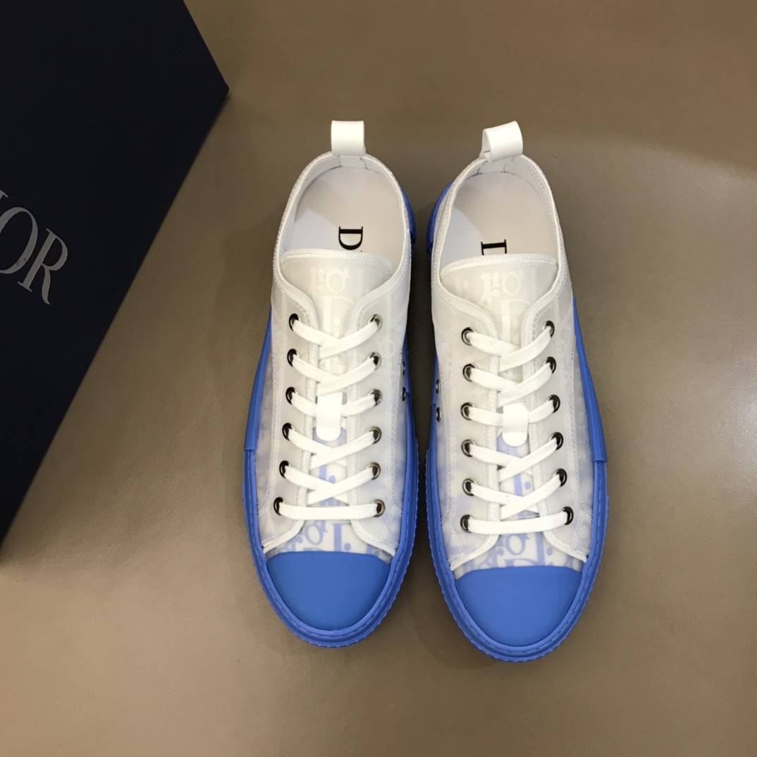 Dior Sneaker B23 in White with Blue sole