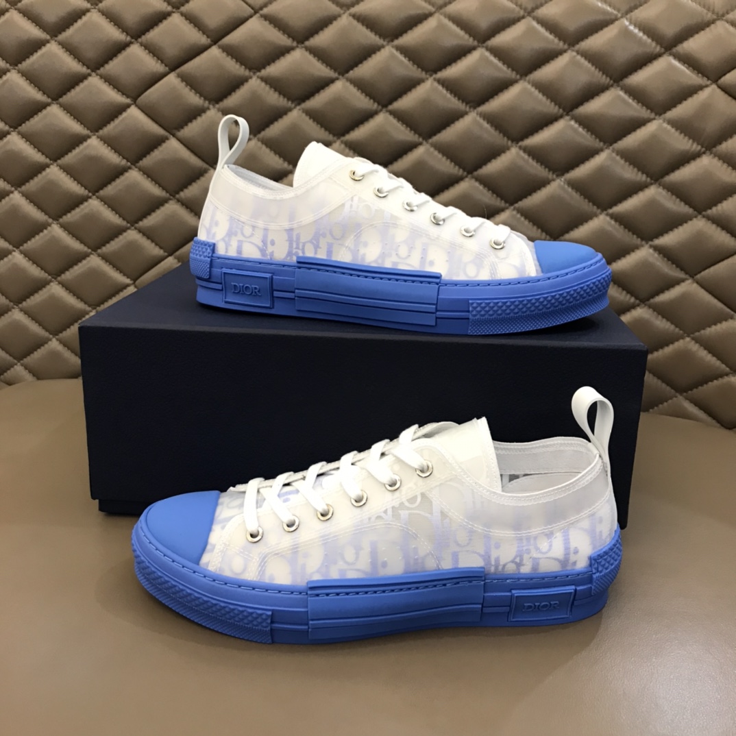 Dior Sneaker B23 in White with Blue sole