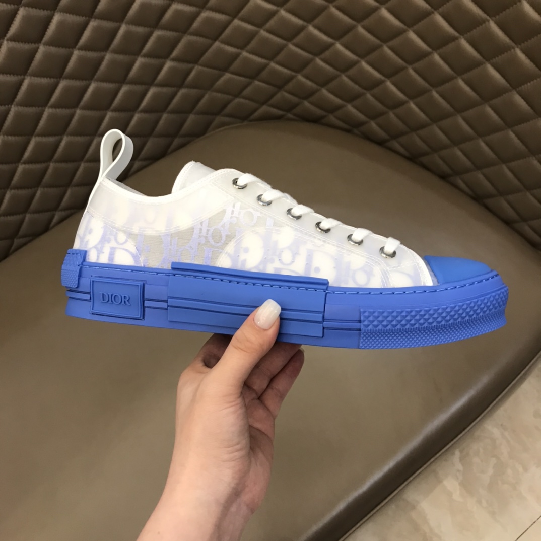 Dior Sneaker B23 in White with Blue sole