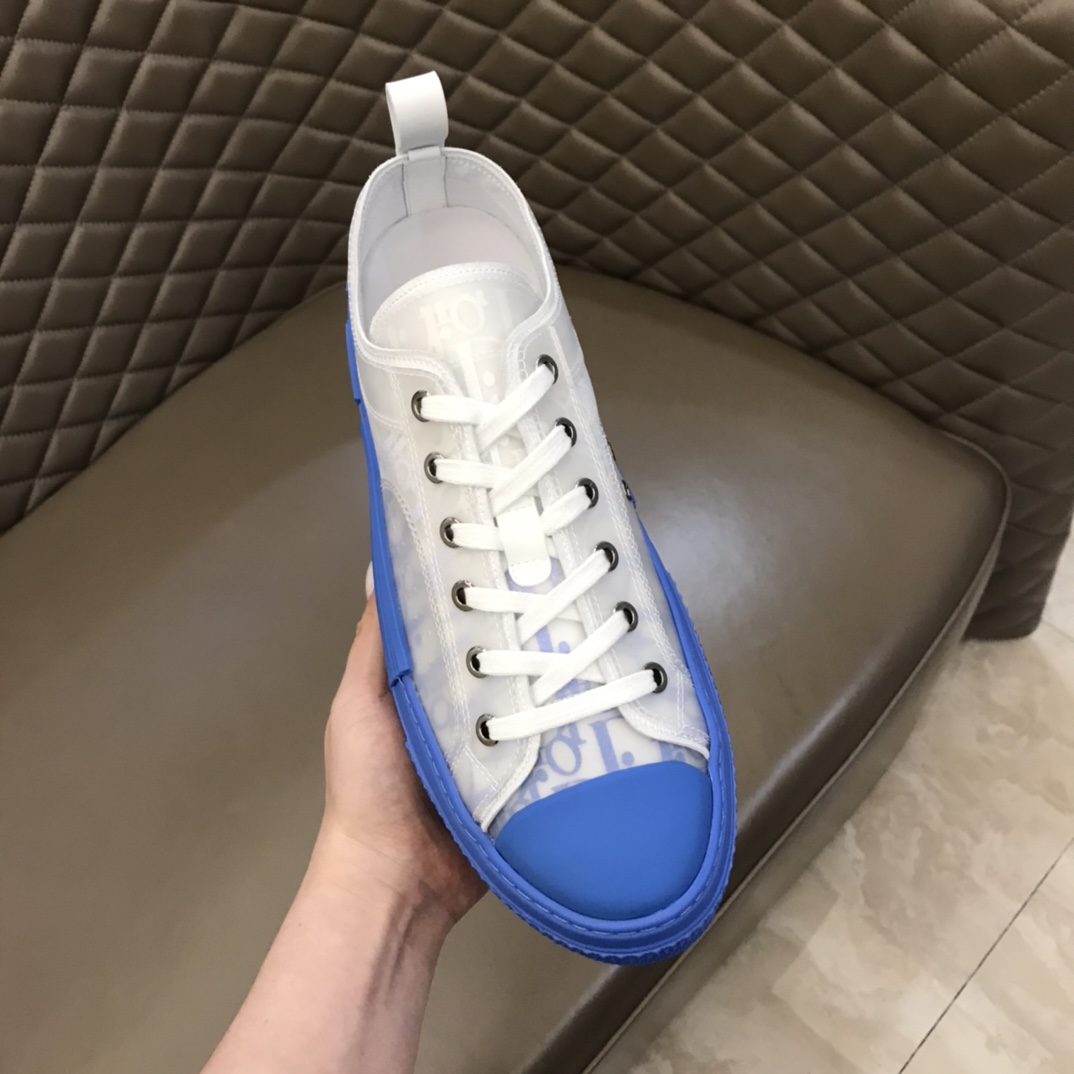 Dior Sneaker B23 in White with Blue sole