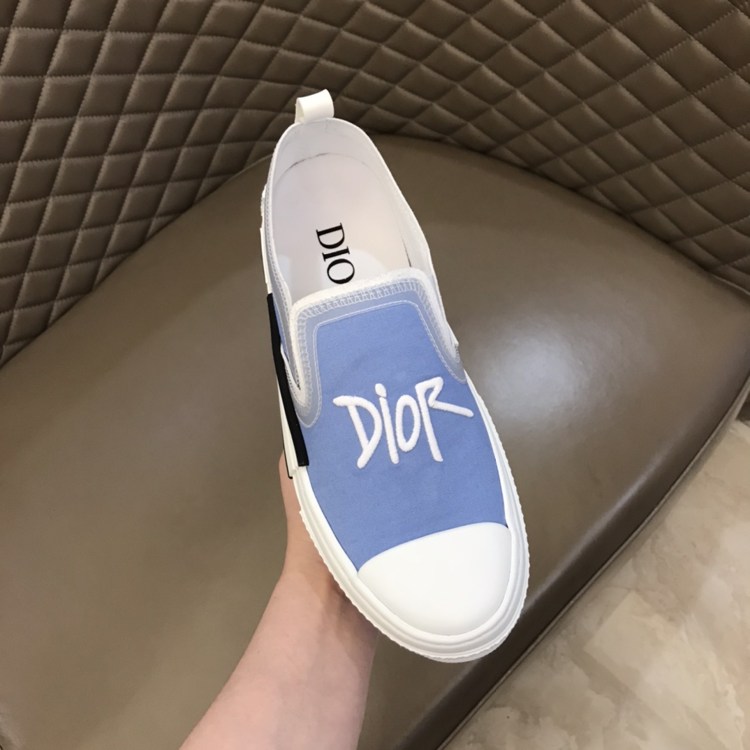 Dior Sneaker B23 in White with Black Logo