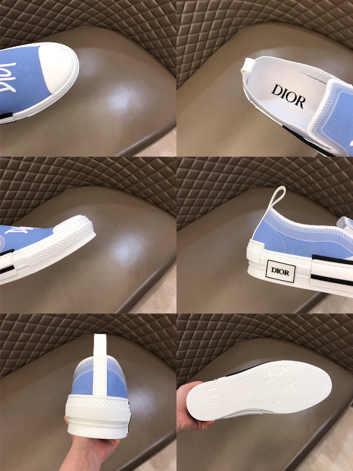 Dior Sneaker B23 in White with Black Logo