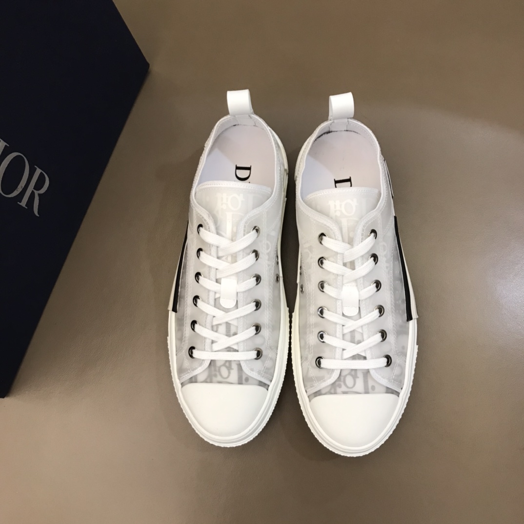 Dior Sneaker B23 in White Logo high