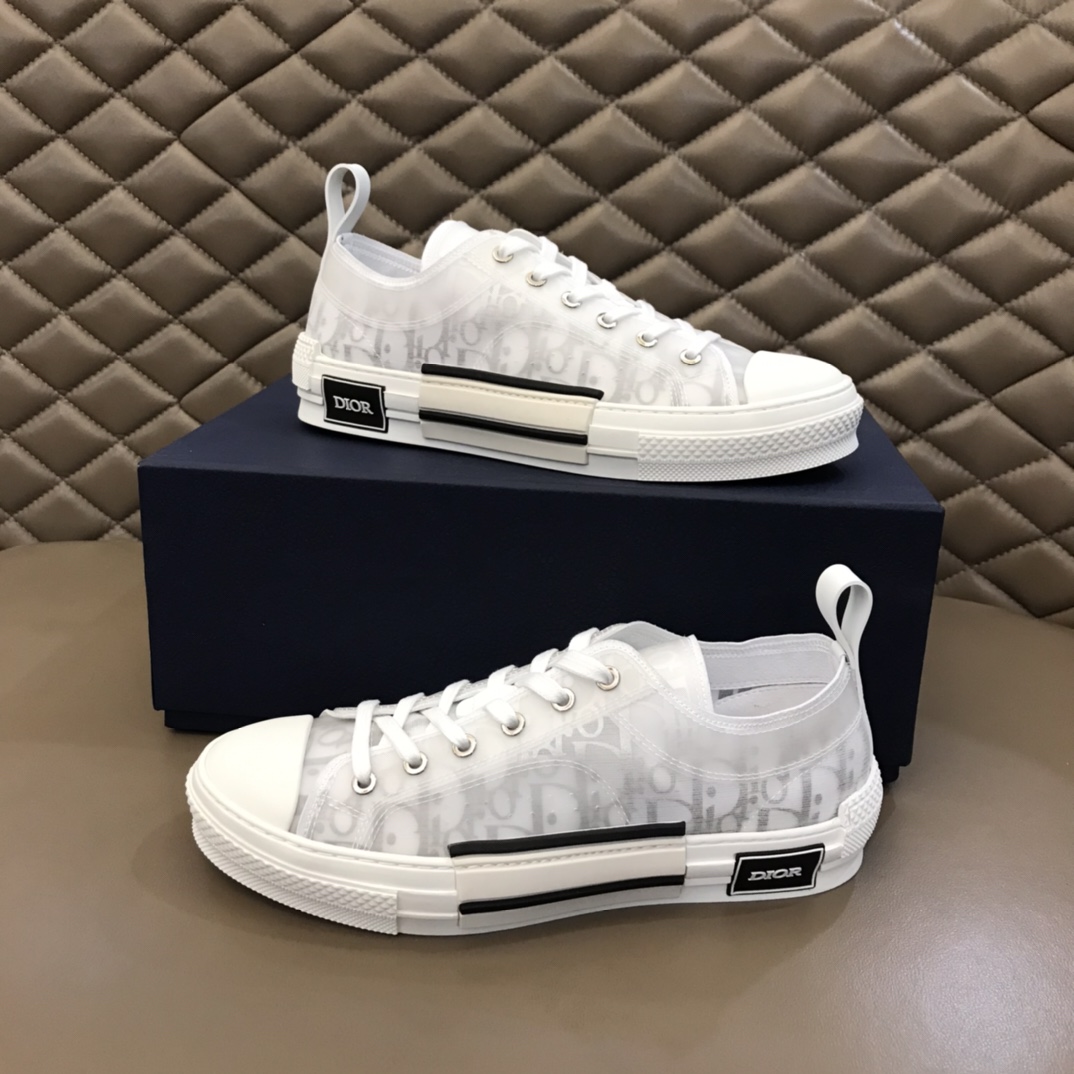 Dior Sneaker B23 in White Logo high