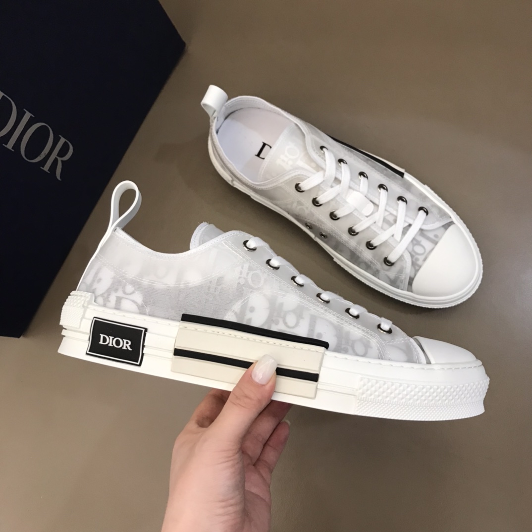 Dior Sneaker B23 in White Logo high