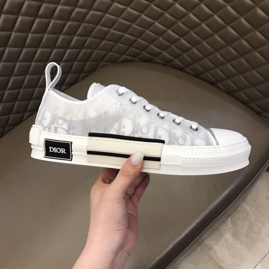 Dior Sneaker B23 in White Logo high