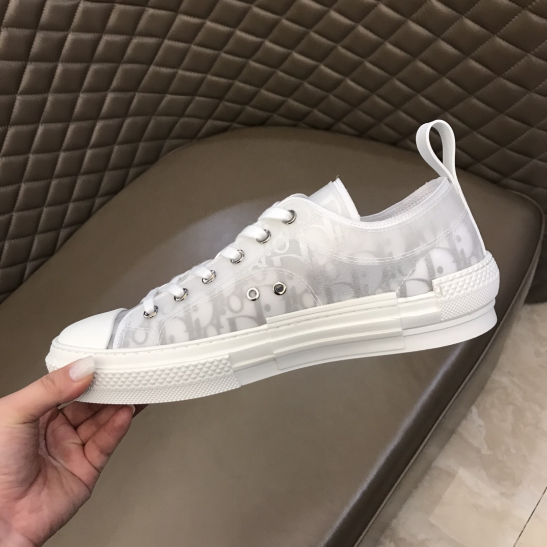 Dior Sneaker B23 in White Logo high