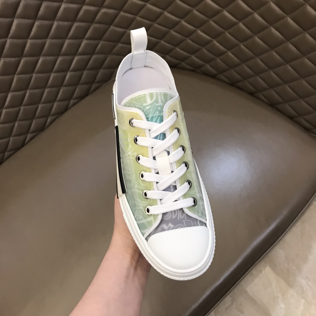 Dior Sneaker B23 in Grenn with Yellow low