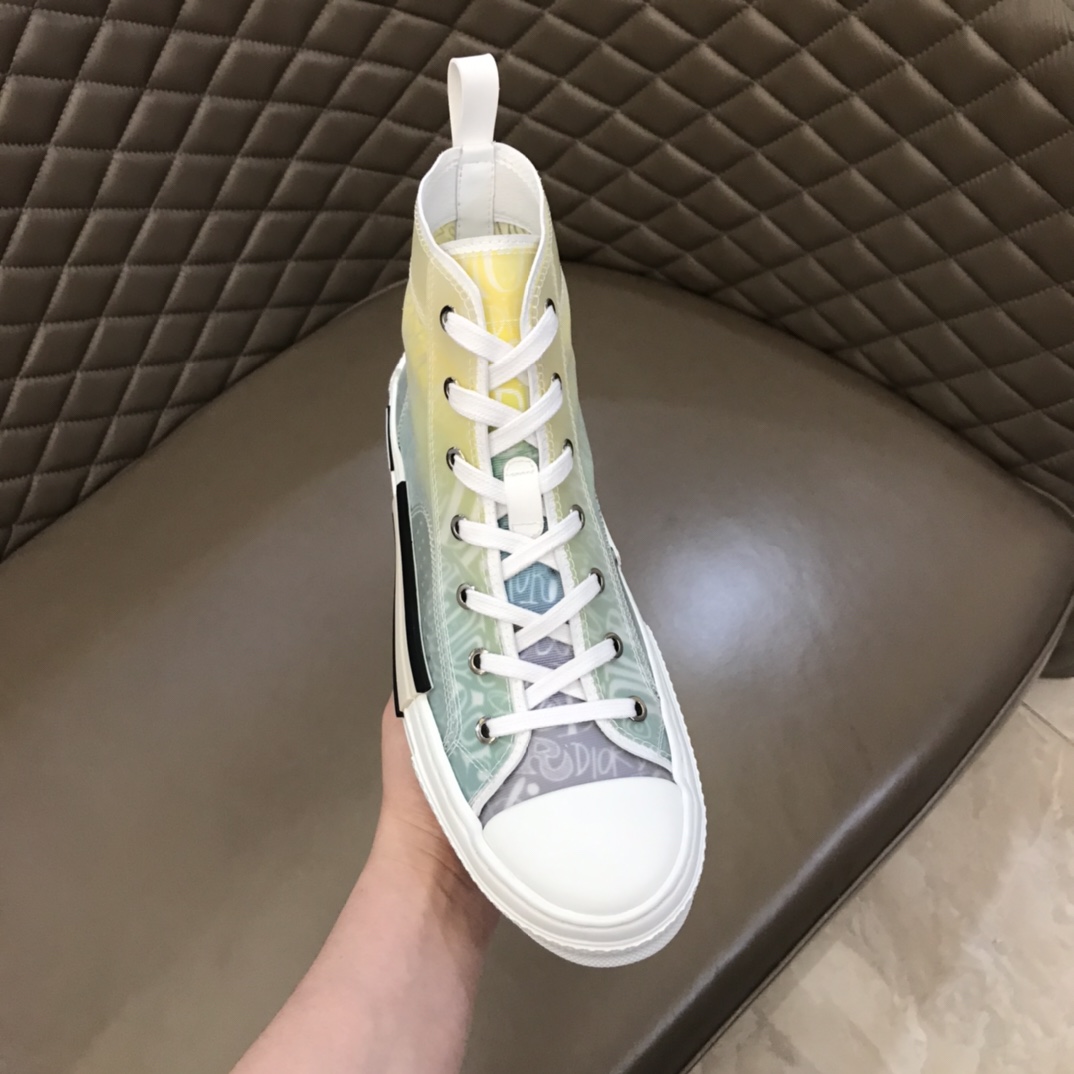 Dior Sneaker B23 in Grenn with Yellow high