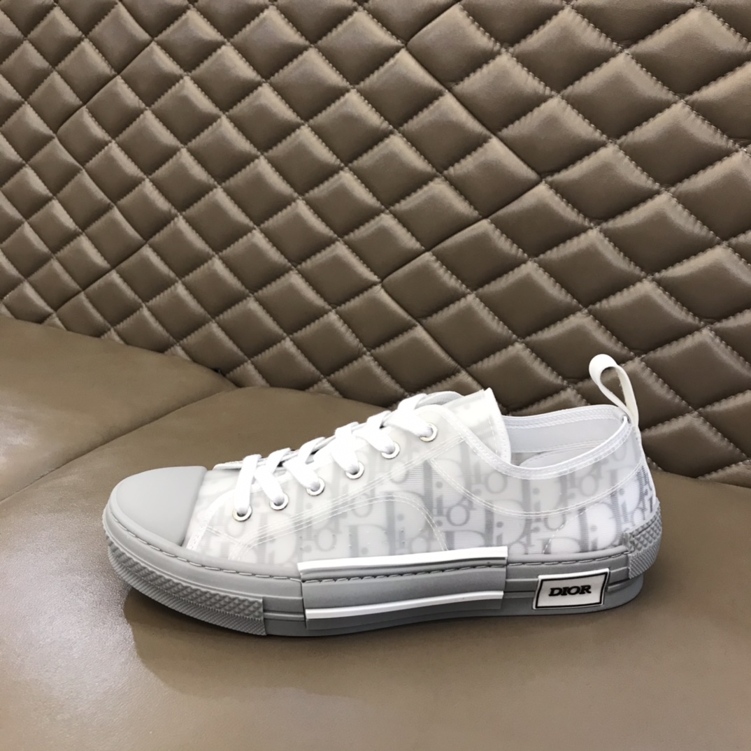 Dior Sneaker B23 in Gray with Gray Logo low