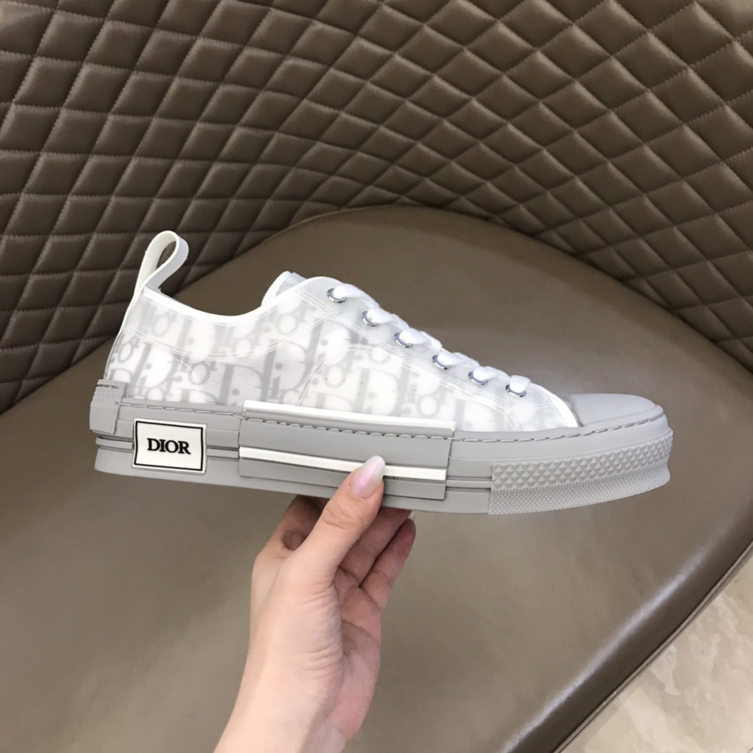 Dior Sneaker B23 in Gray with Gray Logo low