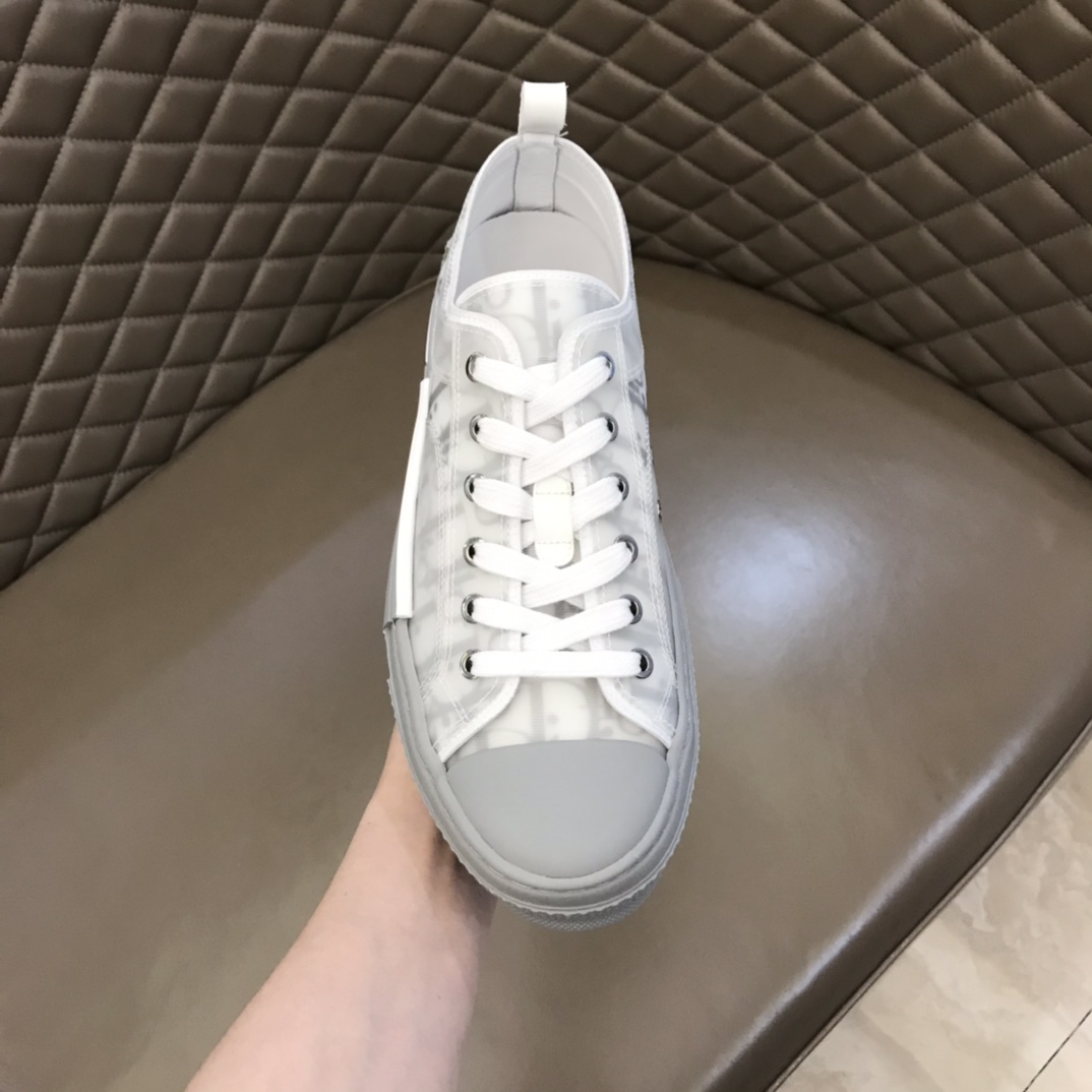 Dior Sneaker B23 in Gray with Gray Logo low