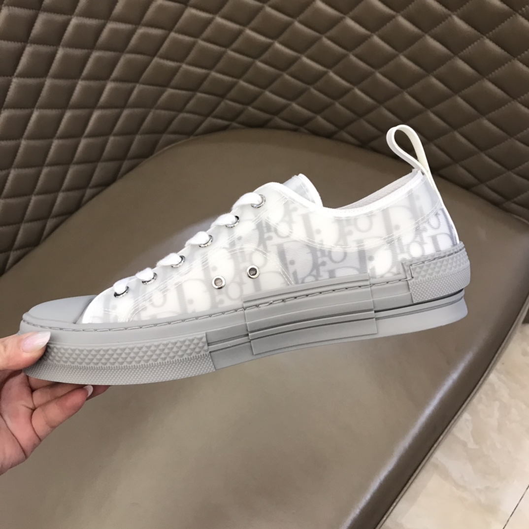 Dior Sneaker B23 in Gray with Gray Logo low