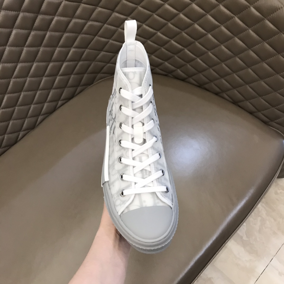 Dior Sneaker B23 in Gray with Gray Logo high