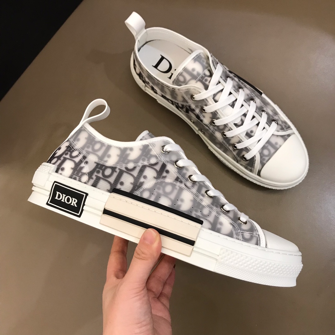 Dior Sneaker B23 in Gray Logo low