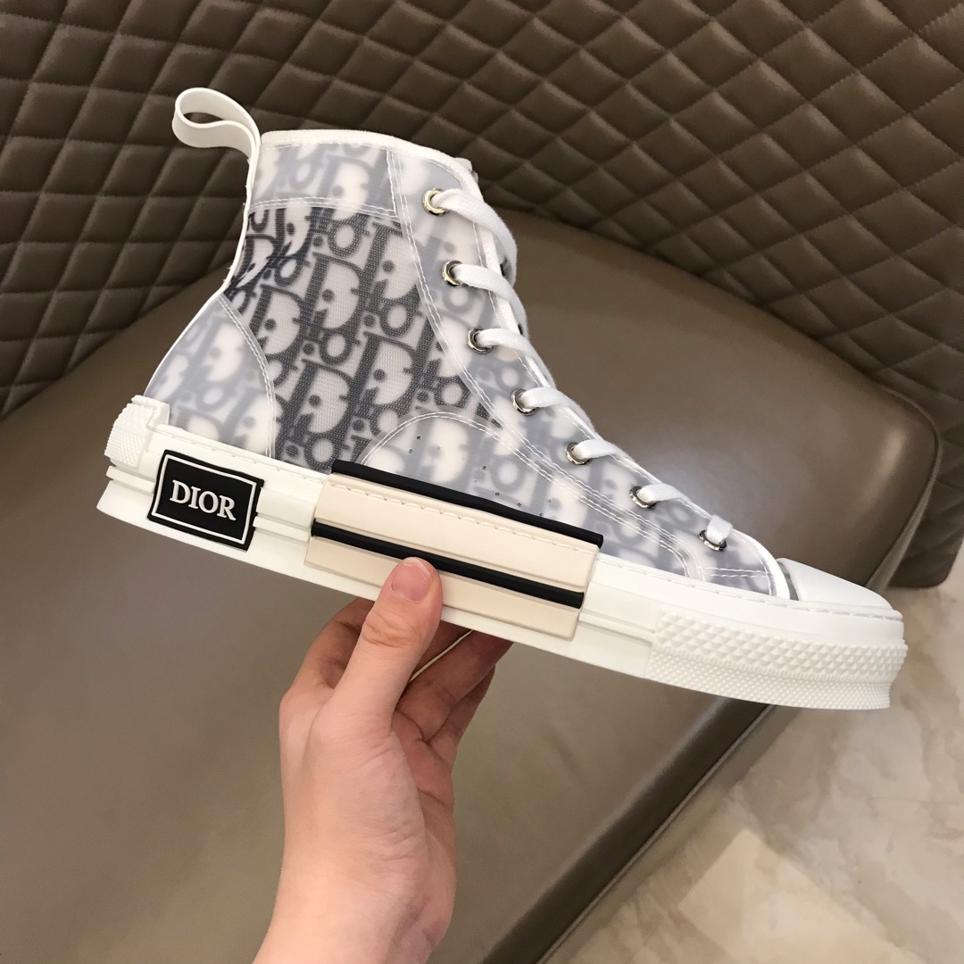 Dior Sneaker B23 in Gray Logo high
