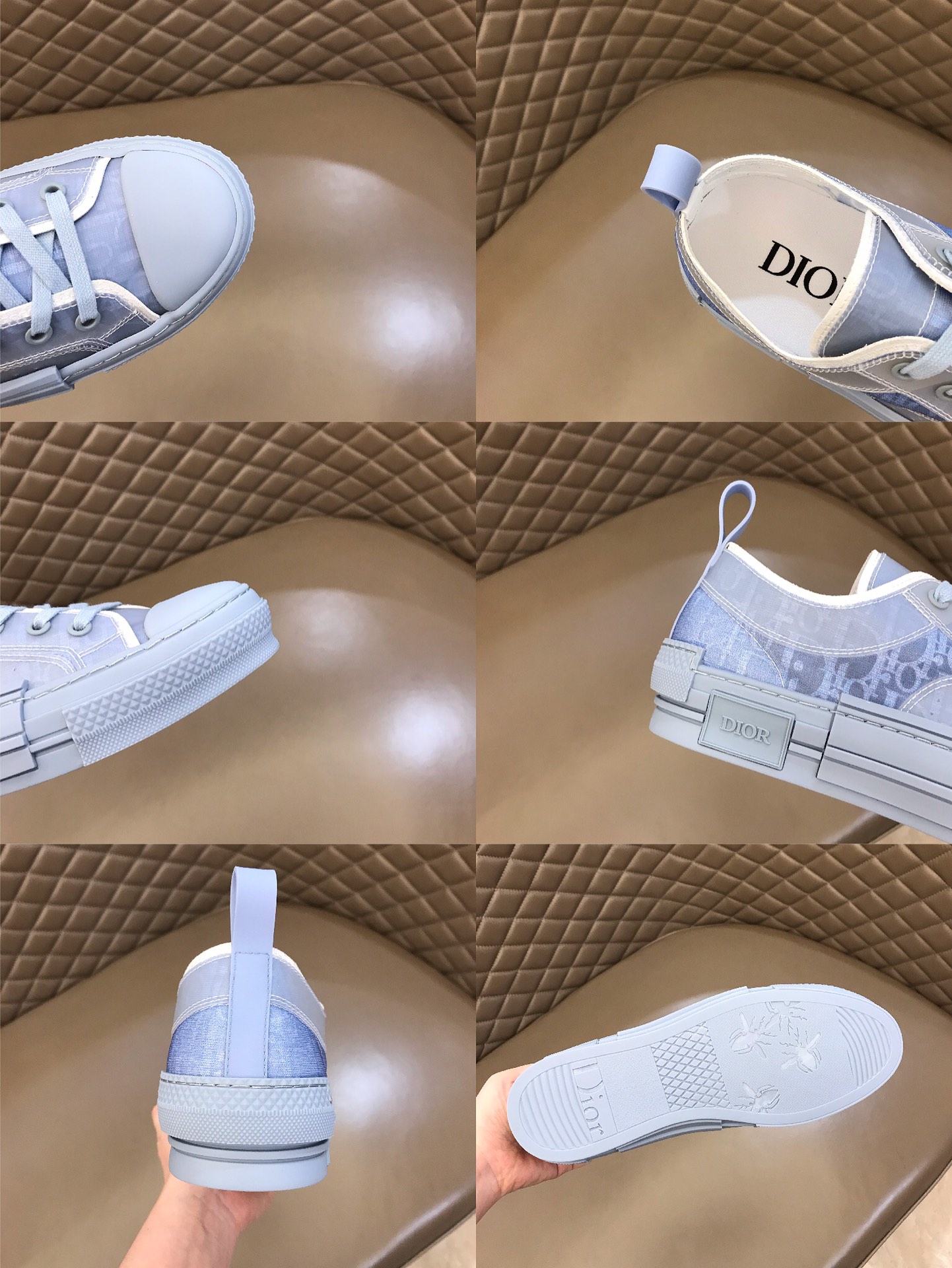 Dior Sneaker B23 in Blue with White Logo low