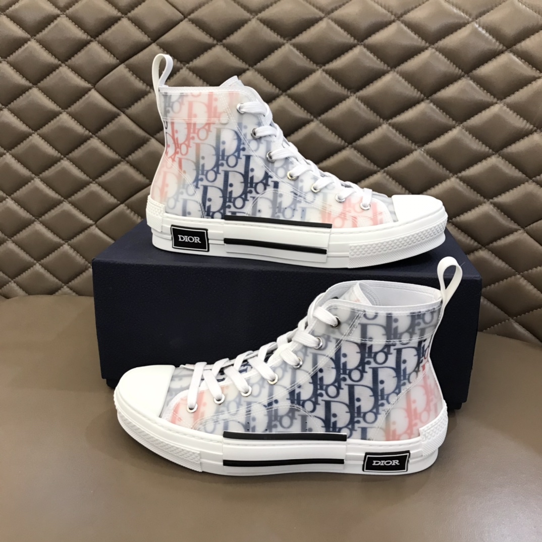 Dior Sneaker B23 in Blue with Orange