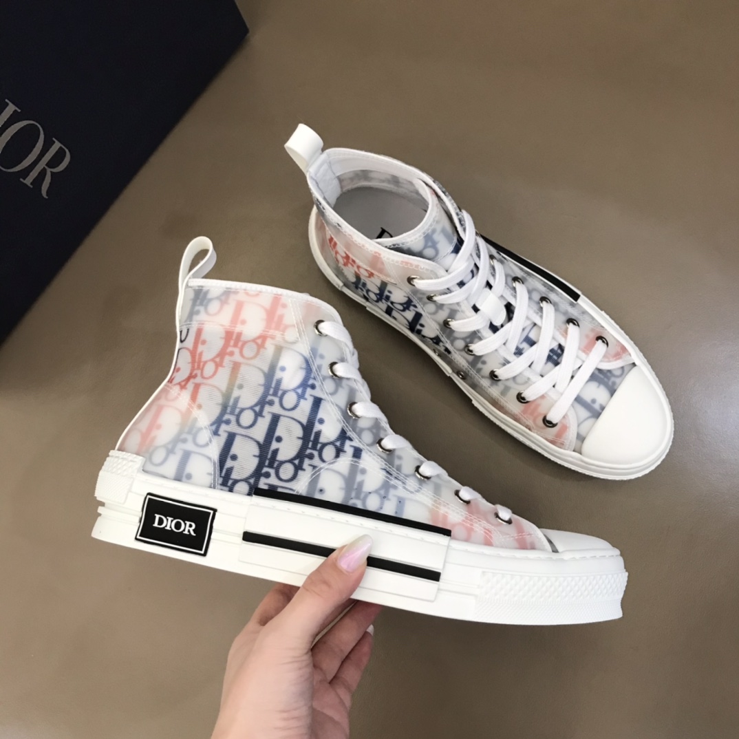 Dior Sneaker B23 in Blue with Orange