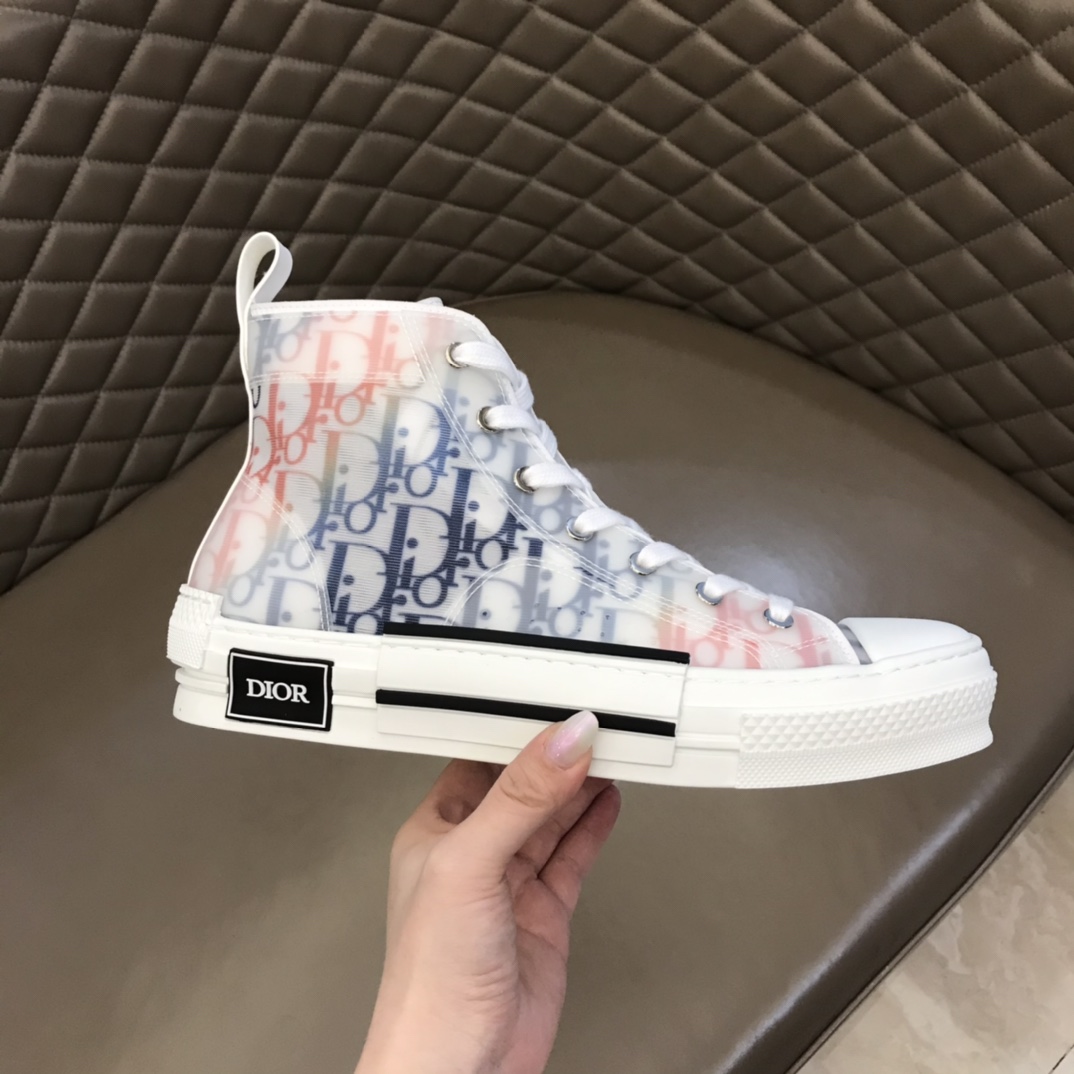 Dior Sneaker B23 in Blue with Orange