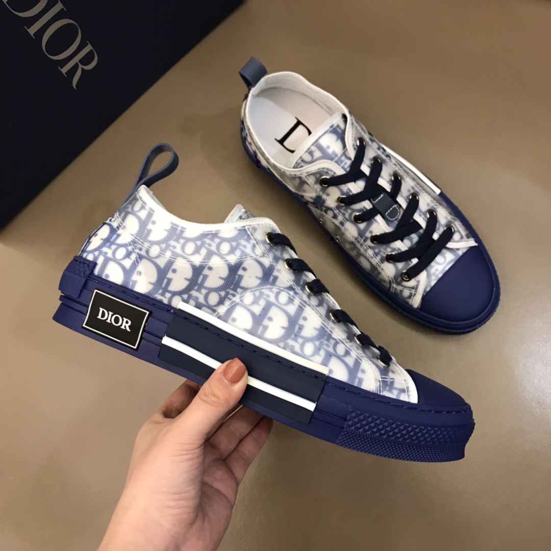 Dior Sneaker B23 in Blue Logo low