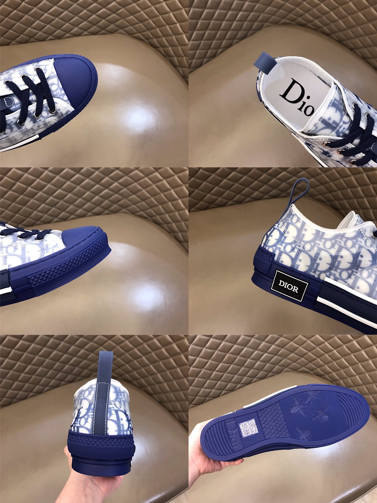 Dior Sneaker B23 in Blue Logo low