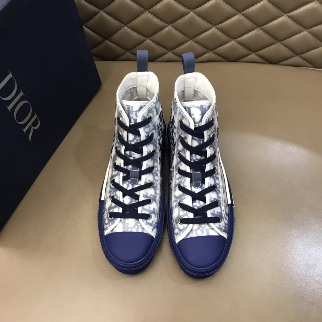 Dior Sneaker B23 in Blue Logo high