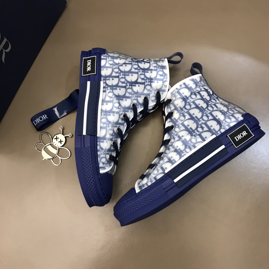 Dior Sneaker B23 in Blue Logo high