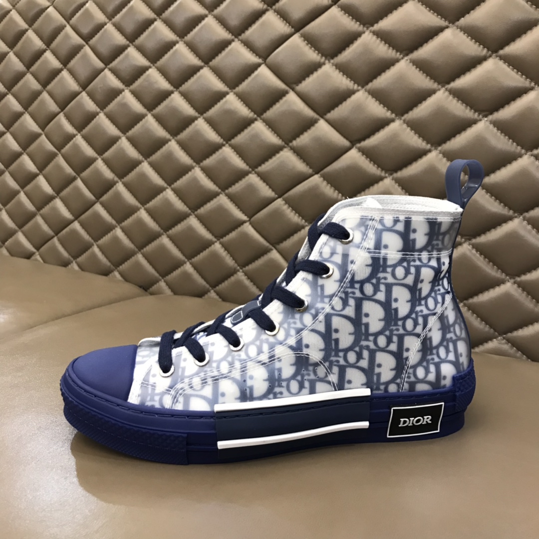 Dior Sneaker B23 in Blue Logo high