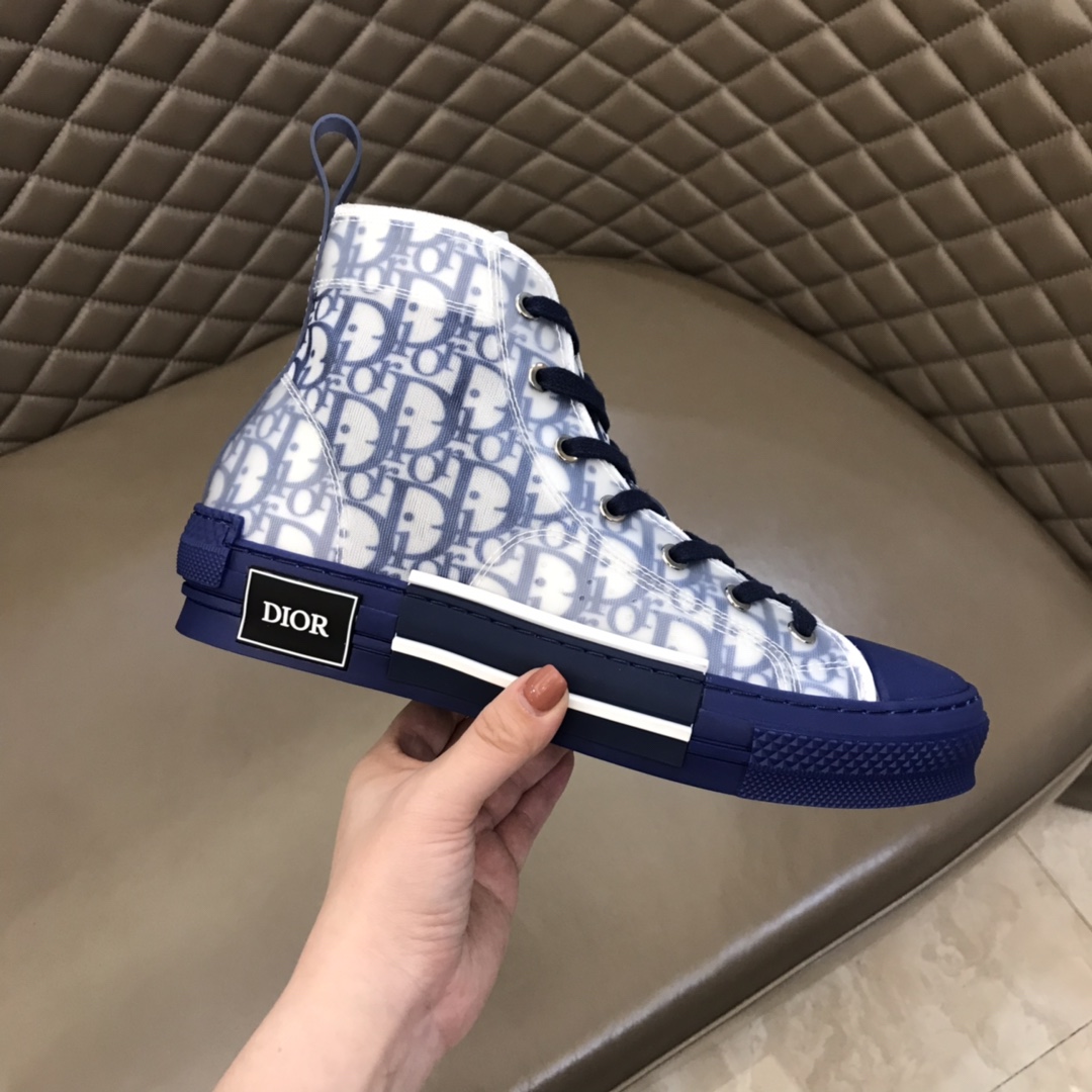 Dior Sneaker B23 in Blue Logo high