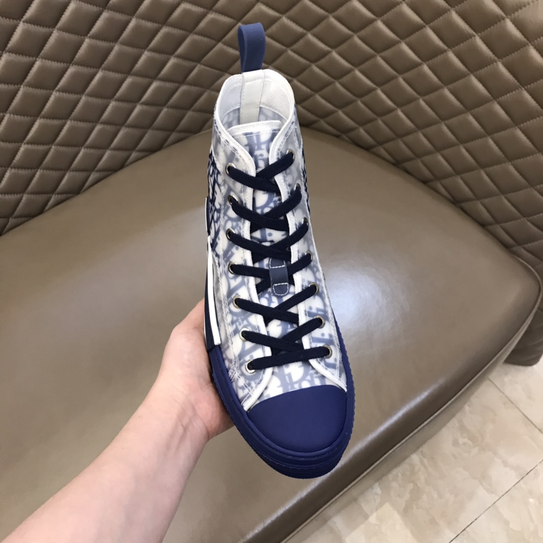 Dior Sneaker B23 in Blue Logo high