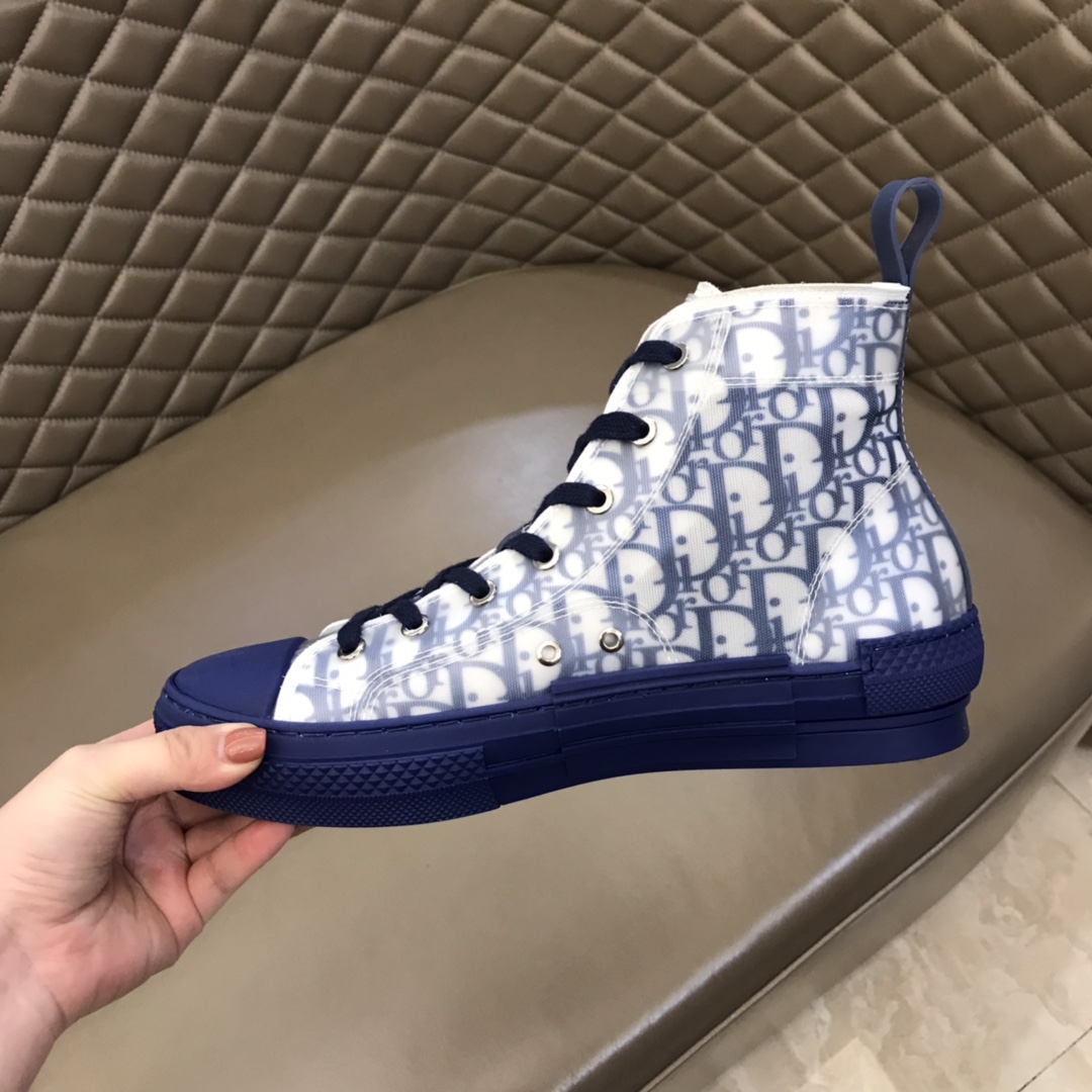 Dior Sneaker B23 in Blue Logo high