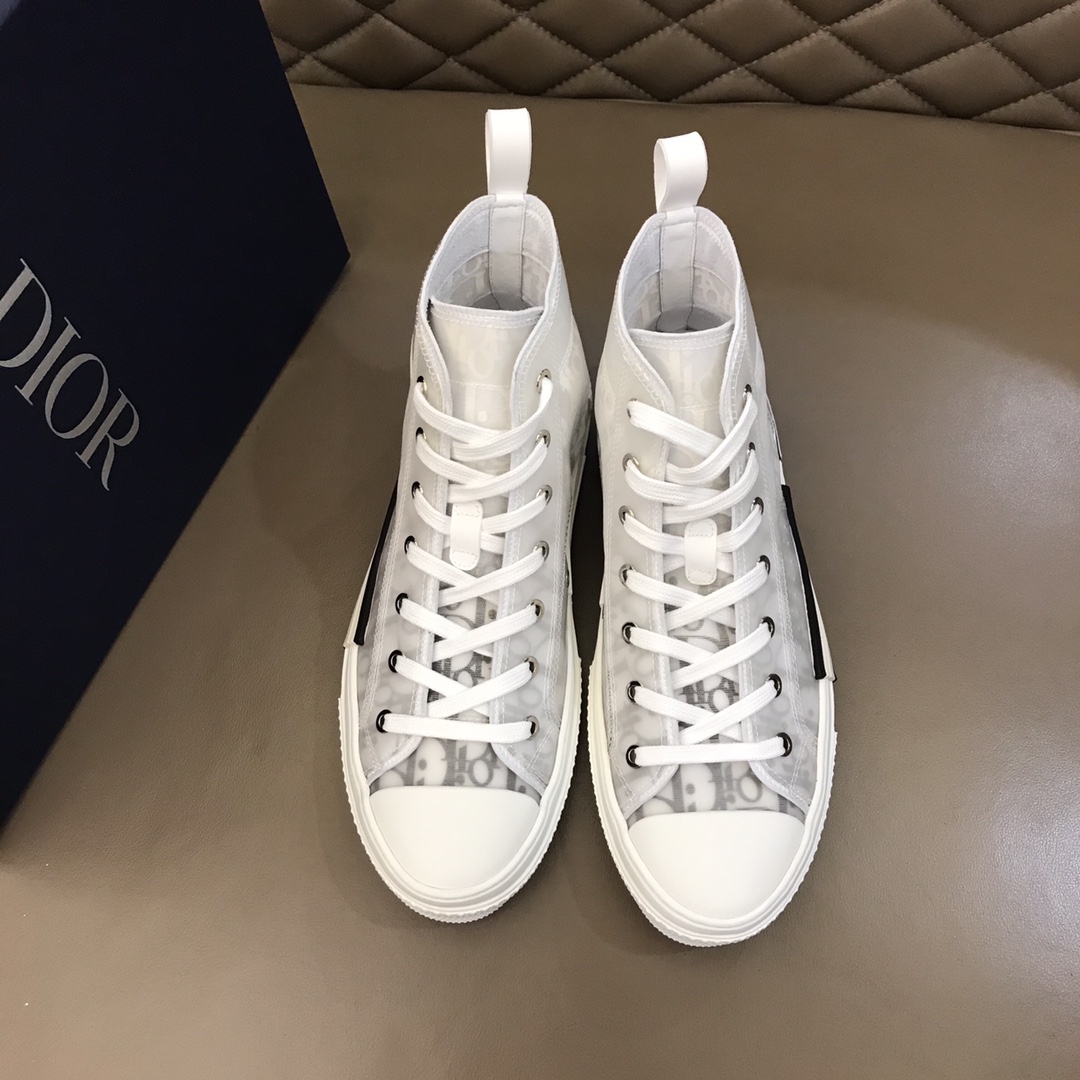 Dior Sneaker B23 in Black with White Logo