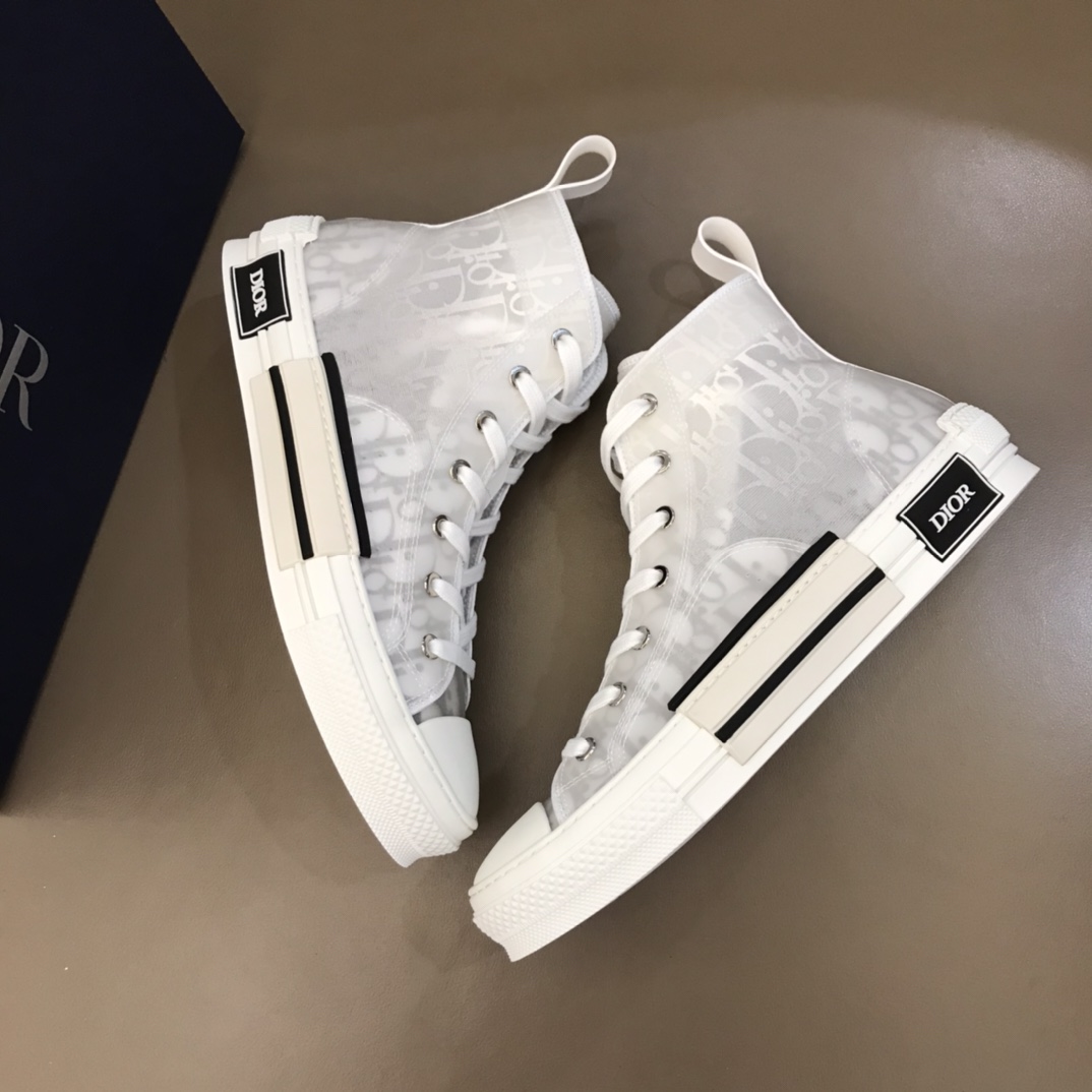 Dior Sneaker B23 in Black with White Logo