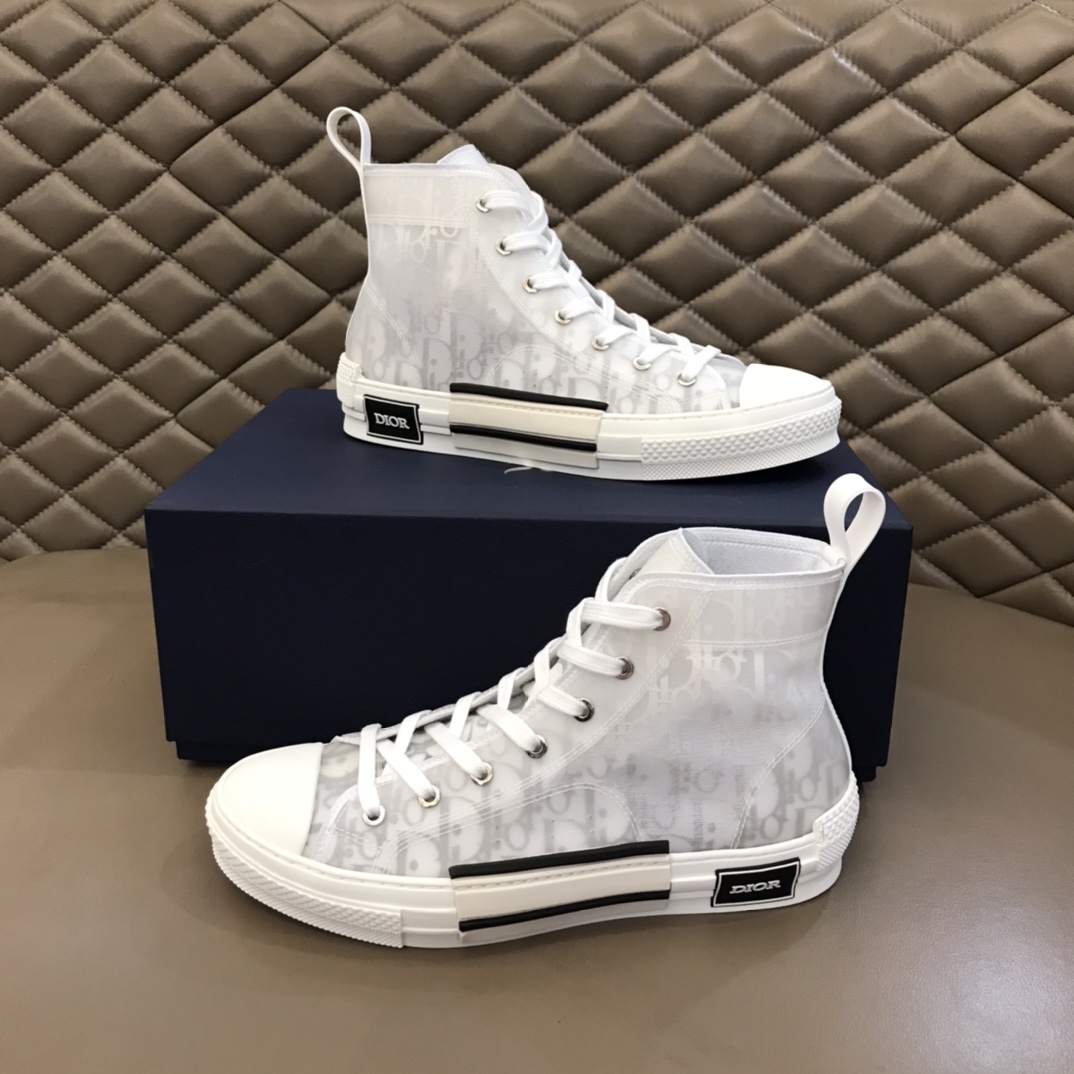 Dior Sneaker B23 in Black with White Logo