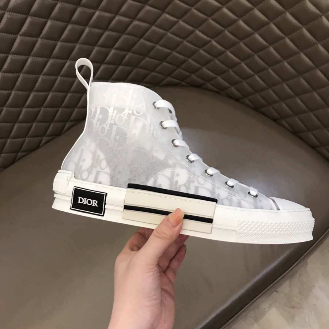 Dior Sneaker B23 in Black with White Logo