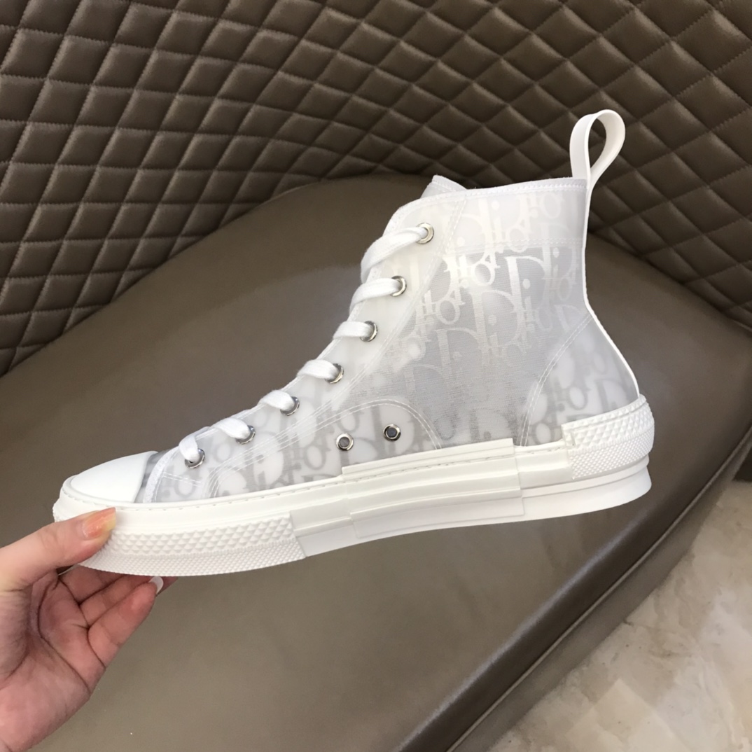 Dior Sneaker B23 in Black with White Logo