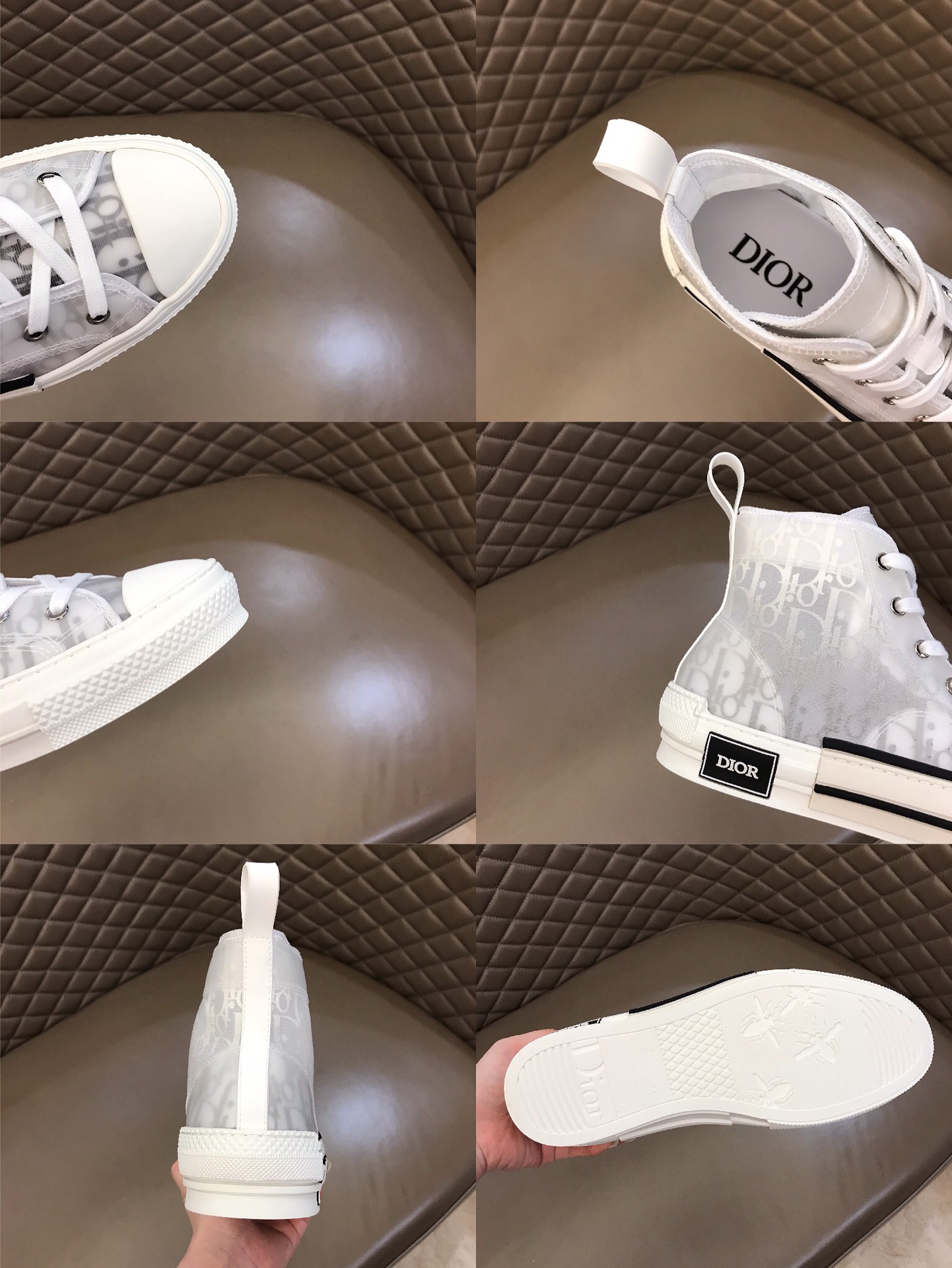 Dior Sneaker B23 in Black with White Logo