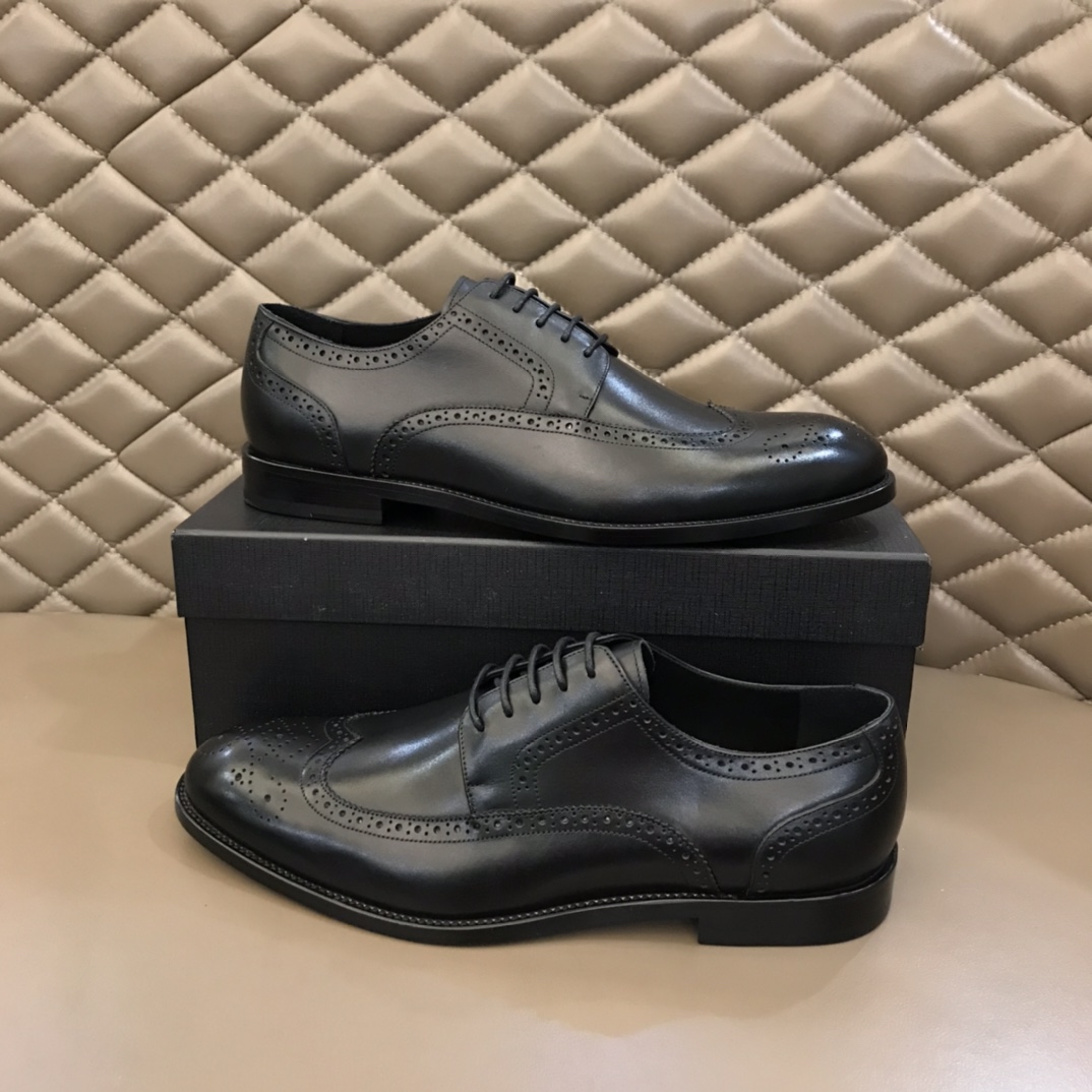 YSL Dress Shoe Teddy Penny in Black Leather 