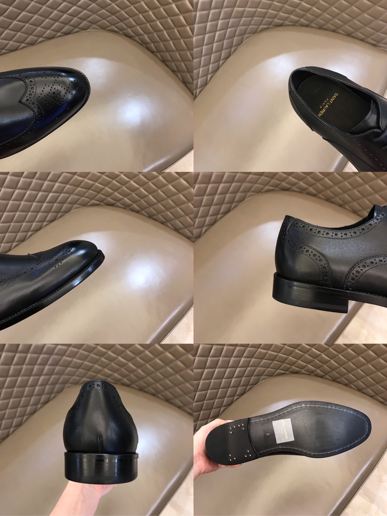 YSL Dress Shoe Teddy Penny in Black Leather 